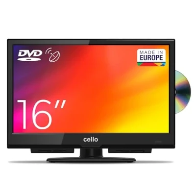 Abbildung von Cello C1624F 16&quot; Full HD LED TV Integrierter DVD Player Triple Tuner DVB T/T2 C S/S2 HDMI USB 230V „Pitch Perfect Sound“ für EIN einzigartiges Klangerlebnis