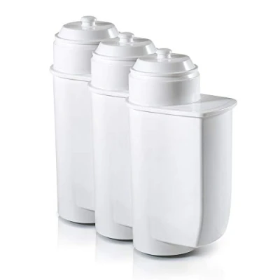 Abbildung von Bosch BRITA Intenza Wasserfilter TCZ7033, verringert den Kalkgehalt des Wassers, reduziert geschmacksstörende Stoffe, passend für Kaffeevollautomaten der Vero Serie und Einbauvollautomaten, weiß