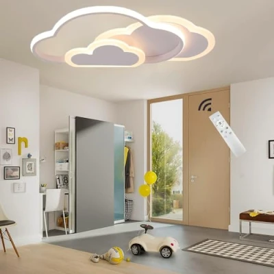 Abbildung von GHiycotdl Deckenpendelleuchte, Dimmbar 3000 6500K Moderne Leuchte Deckenleuchten für Wohnzimmer Schlafzimmer Flur und Kinderzimmer (52cm)