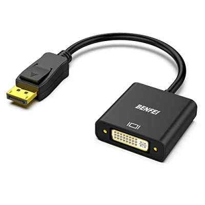 Abbildung von BENFEI DisplayPort auf DVI Konverter, Vergoldet DP/Display Port zu D Kabel HDTV Adapter Konverter Männlich Weiblich