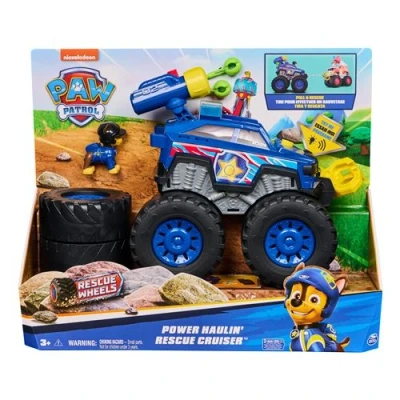 Abbildung von PAW PATROL Rescue Wheels Chases Deluxe Monstertruck mit Geschoss Abwurf, motorisierter Seilwinde, Lichtern &amp; Geräuschen, Spielzeug für Kinder ab 3 Jahren
