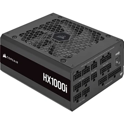 Abbildung von CORSAIR HX1000i Vollmodulares, Extrem Geräuscharmes ATX Netzteil 3.0 Und PCIe 5.0 Kompatibel iCUE Software 80 Plus Platinum Effizienz Schwarz