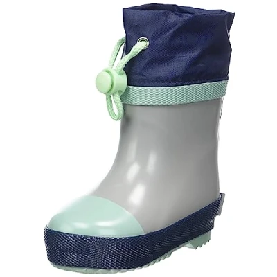 Abbildung von Playshoes Jungen Unisex Kinder Halbschaft gefüttert Gummistiefel, grau, 24 EU