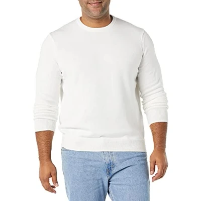 Abbildung von Amazon Essentials Herren Pullover mit Rundhalsausschnitt (in Übergrößen erhältlich), Elfenbein, XL
