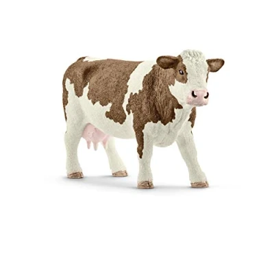 Abbildung von schleich 13801 Fleckvieh Kuh, für Kinder ab 3+ Jahren, FARM WORLD Spielfigur