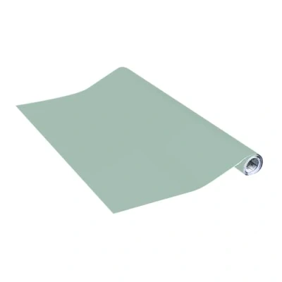 Abbildung von Vénilia Klebefolie Unimat Salbeigrün, 45 cm x 2 m selbstklebende Möbel Folie, Dekofolie, Tapete, Küchenfolie PVC ohne Phthalate Made in EU