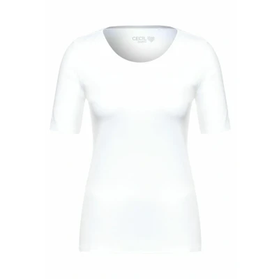 Abbildung von Cecil Tshirt basic, Damen, Größe: XL, Weiß