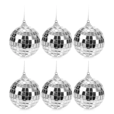 Abbildung von com four® 6X Discokugel Spiegelkugel zum Aufhängen Disco Ball für Party Partykugel Silvester, Geburtstag, Mottoparty Ø 6 cm (Ø 6cm)