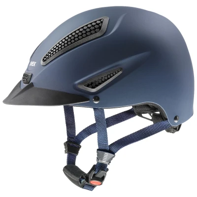 Abbildung von uvex perfexxion II robuster Reithelm für Damen und Herren individuelle Größenanpassung optimale Belüftung blue matt 57 59 cm