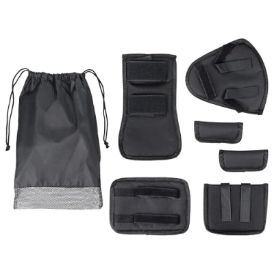 Abbildung von AUTOLIGHT 24 Fahrrad Transportschutz Set 6 teilig Rahmenschutz, Kettenschutz, Felgenschutz, Pedal &amp; Gabelschutz mit Klettverschluss + Aufbewahrungstasche