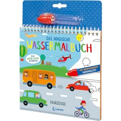 Abbildung von Das magische Wassermalbuch Fahrzeuge: Male die tollen Motive mit dem enthaltenen Zaubermalstift immer wieder aus