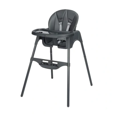 Abbildung von Bebeconfort Meely Plus, 2 in 1 Hochstuhl Baby, 6 Monate 3 Jahre, gepolsterte Hochstuhlkissen, leichter Kinderstuhl (4 kg), Fußstütze und Tablett verstellbar, Rückenlehne Tinted Graphite