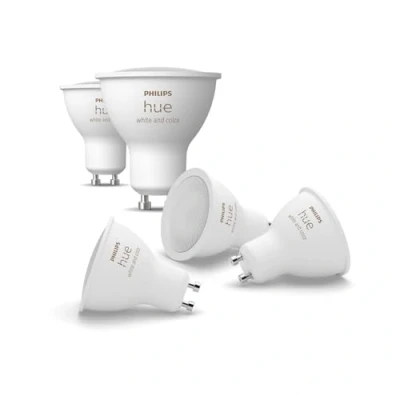 Abbildung von Philips Hue White &amp; Color Ambiance GU10 LED Spot 5er Pack (400 lm), dimmbare Lampen für das Lichtsystem mit 16 Mio. Farben, smarte Lichtsteuerung über Sprache und App