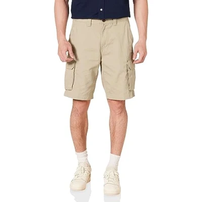 Abbildung von Amazon Essentials Herren 25 cm lange Classic Fit Cargoshort (erhältlich in Big &amp; Tall), Kaki, 40W