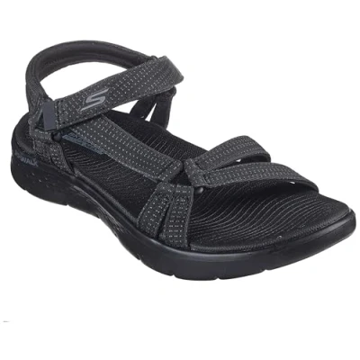 Abbildung von Skechers Damen Go Walk Flex Sandal Sublime Sportsandale, Schwarz/Schwarz, 40 EU