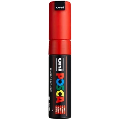 Abbildung von Mitsubishi uni ball 182621 POSCA Marker PC 8K, mit breiter Keilspitze, rot, 1 Stück