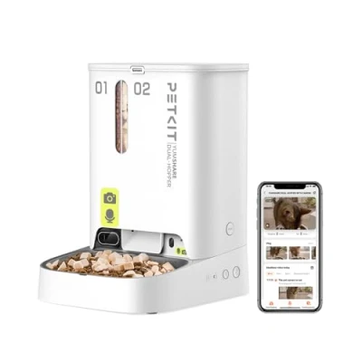 Abbildung von PETKIT Futterautomat Katze 2 Näpfe Mit Kamera, Katze,5L Katzen Futterautomaten,Automatischer Futterspender für und Hund,KI Funktion,1 10 Mahlzeiten/Tag, 1 30 Portionen