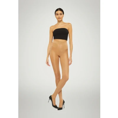 Abbildung von Wolford Damen Transparente Strumpfhose Satin Touch 20 Tights, DEN, Frauen Struempfe,4365 gobi,Large (L)