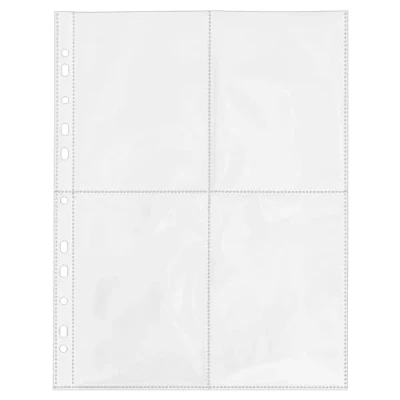 Abbildung von Ideen mit Herz Sammelhüllen Klarsichthüllen Prospekthüllen DIN A4 4 geteilt Fächer je 10,8 x 14,8 cm glasklar 50 Stück Fotohüllen Postkartenhüllen