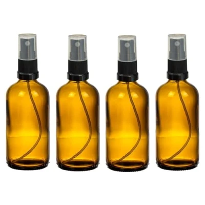 Abbildung von AP 4x Apotheker Sprühflaschen 100ml, Braunglas