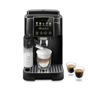 Abbildung von De&#039;Longhi Magnifica Start ECAM220.91.B, Kaffeevollautomat mit LatteCrema Milchsystem für Automatischen Cappuccino, 5 Direktwahl Tasten, Soft Touch Bedienfeld, x2 Funktion, Schwarz