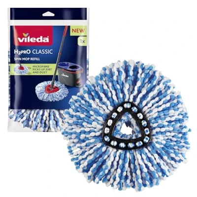 Abbildung von Vileda H2PrO Wischmopp Ersatzkopf Mikrofaser Moppkopf Entfernt hartnäckigem Schmutz maschinenwaschbar langlebiger Mopp für alle Böden 1er Pack