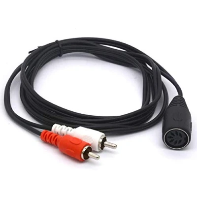 Abbildung von OpenII MIDI Din 7 polige Buchse auf Dual Cinch Stecker, professionelles Audiokabel für Bang &amp; Olufsen, Naim, Quad Stereo Systeme (1,5 m)