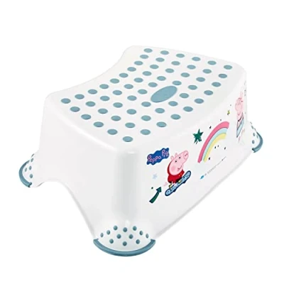 Abbildung von keeeper Peppa Pig Tritthocker, Ab ca. 3 bis 14 Jahren, Anti Rutsch Funktion, Tomek, Nordic White