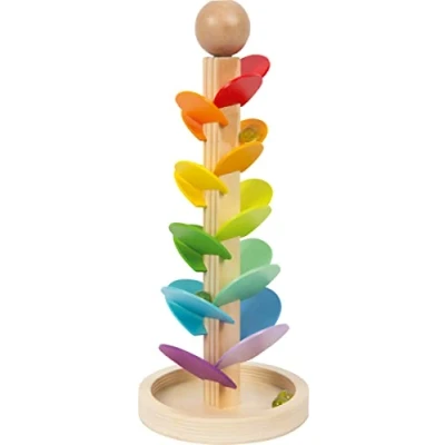 Abbildung von small foot Klang Murmelbahn Regenbogen, Motorikspiel für Kinder, aus Holz, inkl. 4 Murmeln, ab 3 Jahren, 1187