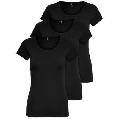 Abbildung von ONLY 3er Pack Damen T Shirt 15209153 Black L