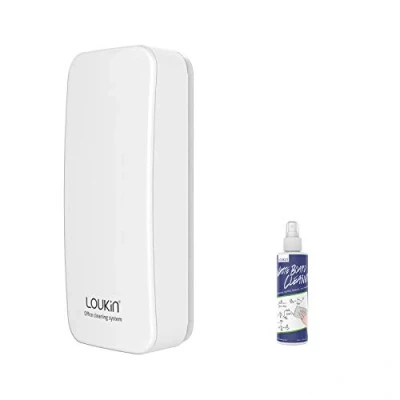 Abbildung von LOUKIN Magnetischer Whiteboard Radierer, Radierer (weiß), inklusive 100 ml Reiniger, für Klassenzimmer, Zuhause und Büro