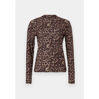 Abbildung von VILA Vileoa Rollneck Langarmshirt, Damen, Größe: Small, Brown