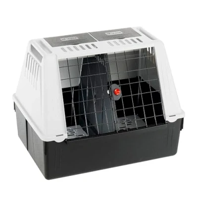 Abbildung von Ferplast Autotransportbox für Hunde Autobox Atlas CAR 80, Hundetransportbox Hundebox fü Auto mit Sicherheitshaken, Hervorragende Belüftung, 82 x 51 h 61 cm.