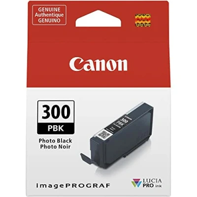 Abbildung von Canon Tintenpatrone PFI 300PBK Foto schwarz 14,4 ml Original für Tintenstrahldrucker