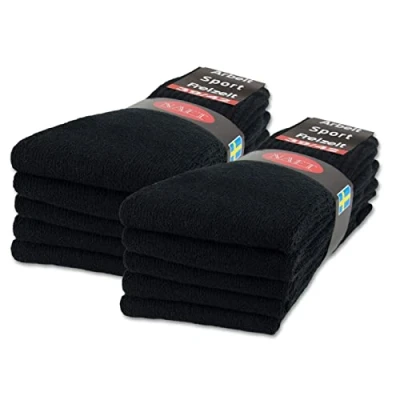 Abbildung von sockenkauf24 10 20 30 Paar Sportsocken Tennissocken Arbeitssocken Herren &amp; Damen Socken Baumwolle (43 46, Schwarz)