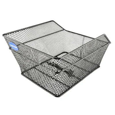 Abbildung von FISCHER Gepäckträgerkorb School, Fahrradkorb, engmaschig, diebstahlsicher, für E Bikes geeignet, Tragkraft 25 kg, schwarz