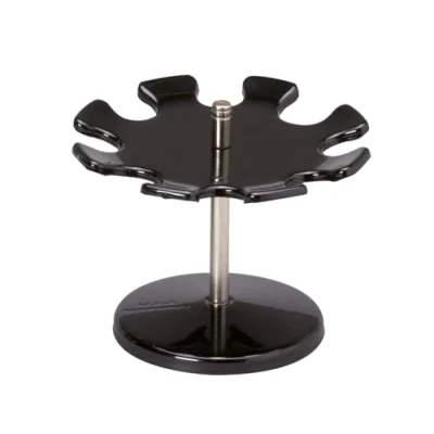 Abbildung von MAUL Stempelträger 12x10x12 cm Eleganter Stempelhalter in runder Ausführung Platzsparender Büro Organizer für bis zu 8 Stempel Ideal Datumstempel und Firmenstempel Schwarz