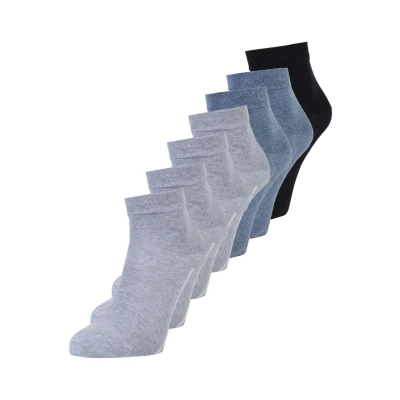 Abbildung von camano BOX 7 PACK Socken, Größe: 35 38, Denim melange/stone melange/navy