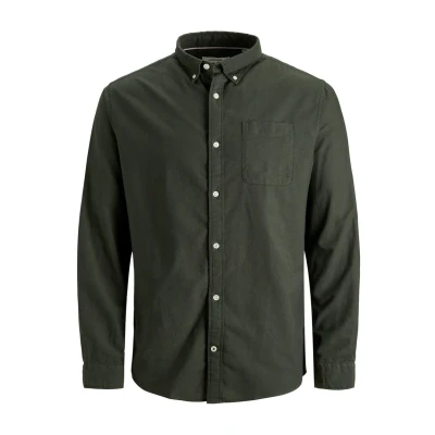 Abbildung von Jack &amp; Jones Hemd, Herren, Größe: 3XL, Forest night fit:plus size