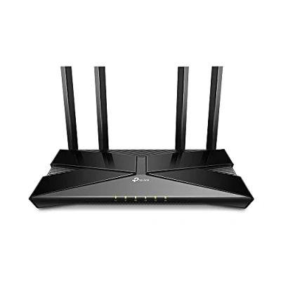 Abbildung von TP Link Archer AX10 Wi Fi 6 WLAN Router (1202 Mbit/s 5 GHz, 300 2,4 4 x Gigabit LAN Ports, Access Point Modus, HomeCare,kompatibel mit Alexa), schwarz
