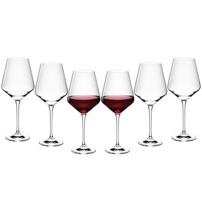 Abbildung von Gerlach 1760 Weingläser Rotweingläser Gläser Set 6 Stück 550 ml Rotweinkelche Kristallglas Wein Glas Spülmaschinenfest Modern