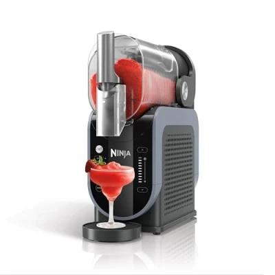 Abbildung von Ninja SLUSHi Maschine für Slush, Eis Cocktails, Frappé, Milchshakes &amp; gefrorenen Saft, ohne oder Vorbereitungsaufwand, WhisperChill Technology, fasst 1,9 L, Blau Grau FS301EU