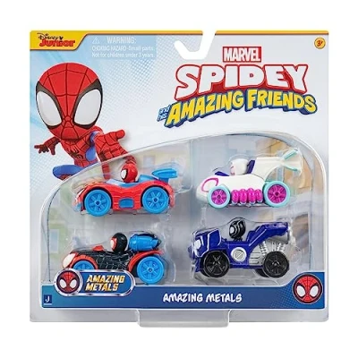 Abbildung von Spidey und seine Super Freunde SNF0200 Metall Fahrzeuge 4er Set, Spielzeug ab 3 Jahren