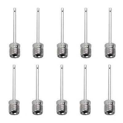 Abbildung von 10 Stück Silber Ballpumpe Nadeln, XCOZU Ballnadel Ballpumpennadel, Fußball/Ballpumpen Ventilnadeln für Fußbälle, Rugby Bälle, Volleybälle, Netball Ventiladapter