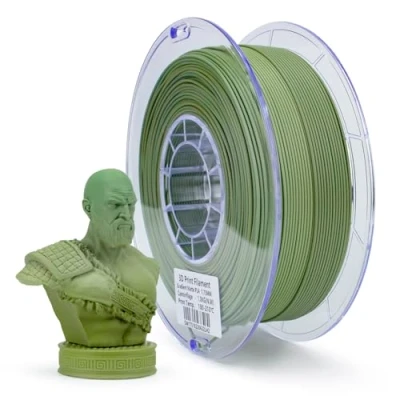 Abbildung von ZIRO Multicolor 3D Drucker Filament, Matte PLA Filament 1.75mm, Regenbogen 1KG/2.2lb, Camouflage Farbe