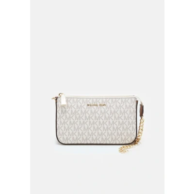 Abbildung von Michael Kors JET SET Chain Pouchette Clutch, Damen, Größe: One Size, Vanilla