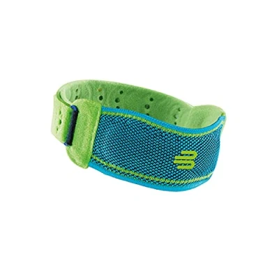 Abbildung von Bauerfeind, 1 Unisex Knie Sportgurt, rechts und links tragbar, Für Ballsportarten, Leichtathletik, Druckentlastung, Silikonring, Gr. M, Rivera, 11449421260012