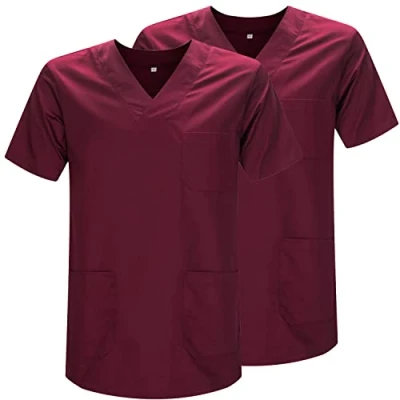 Abbildung von MISEMIYA Packung 2 STK. SANITÄRE CASACA Unisex Uniformen UNIFORM MEDIZINISCHE Ref. 817 * Medium, Granat 21
