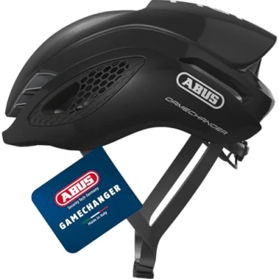 Abbildung von ABUS Rennradhelm GameChanger Aerodynamischer Fahrradhelm mit optimalen Ventilationseigenschaften für Damen und Herren Schwarz Glänzend, Größe M