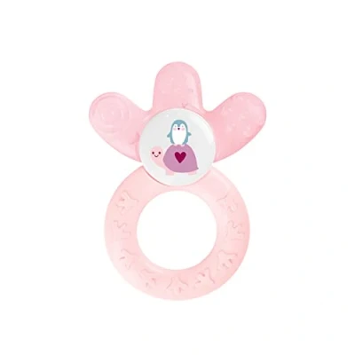 Abbildung von MAM Cooler, Beißring für Babys fördert Sehsinn &amp; Motorik, Greifling mit Wasserkühlteil erreicht auch die Backenzähne, ab 4+ Monate, rosa, 1 Stück (1er Pack)
